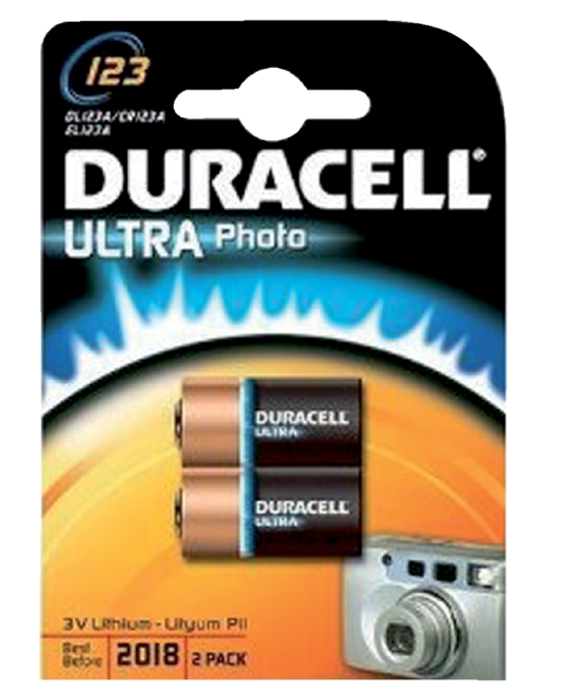 Pile Duracell 2x CR123 High Power lithium