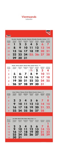 [336005] Calendrier 4 mois 2025 Quantore