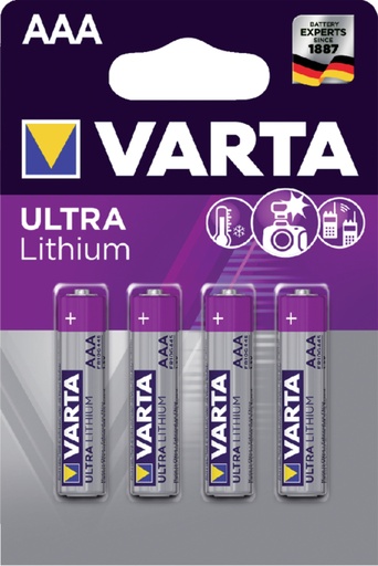 [413868] Batterij Varta Ultra lithium 4xAAA