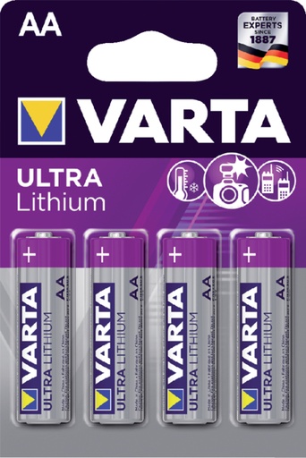 [413867] Pile Varta Professional Lithium 4x AA