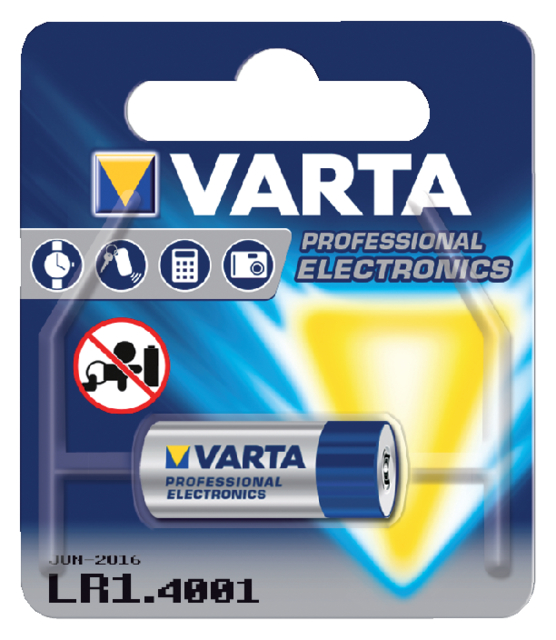 Pile bouton Varta LR1 alcaline blister 1 pièce