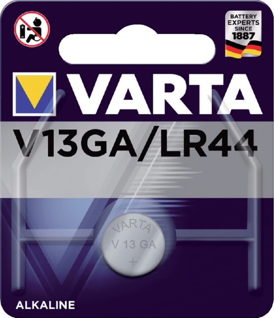 Pile bouton Varta V13GA lithium bister 1 pièce