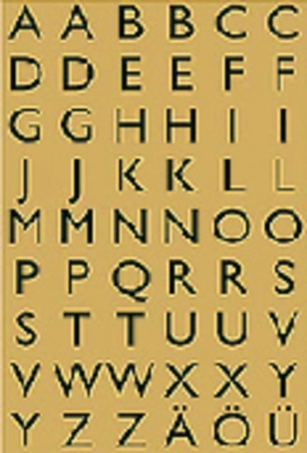 Etiquette HERMA 4145 lettres A-Z noir/doré 13x12mm