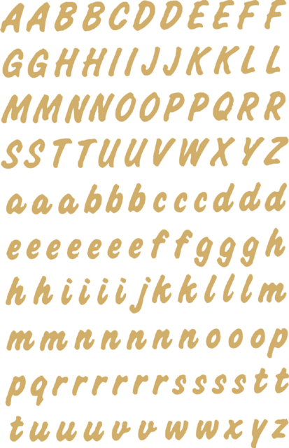Etiquette HERMA 4152 lettres A-Z 8mm doré sur transparent 238 pièces