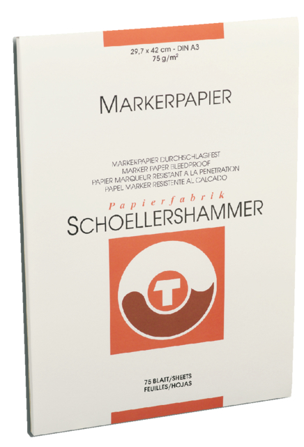 Bloc papier marqueur Schoellershammer A3 75g blanc