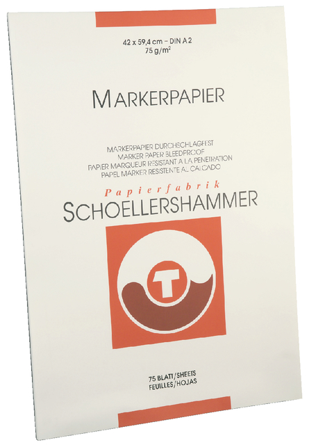Bloc papier marqueur Schoellershammer A2 75g blanc