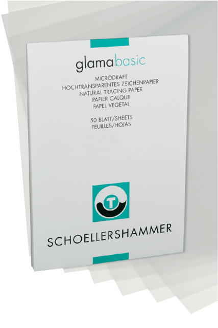 Bloc papier plans Schoellershammer A4 90-95g transp 50 fls