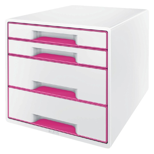 [502993] Ladenblok Leitz WOW 4 laden wit/roze