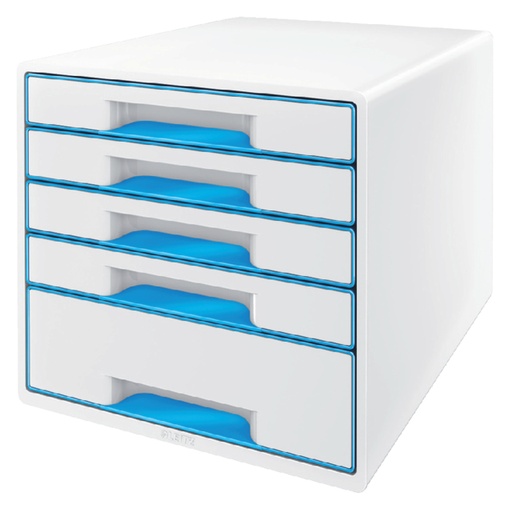 [502999] Ladenblok Leitz WOW 5 laden wit/blauw