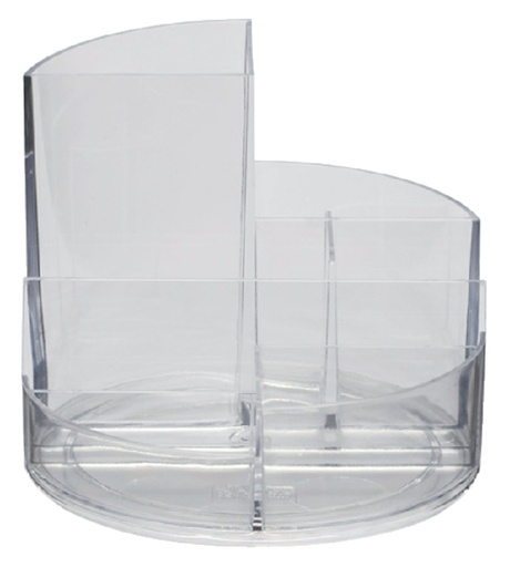 [105984] Pennenkoker MAUL roundbox 7 vakken Ø14x12.5cm helder transparant