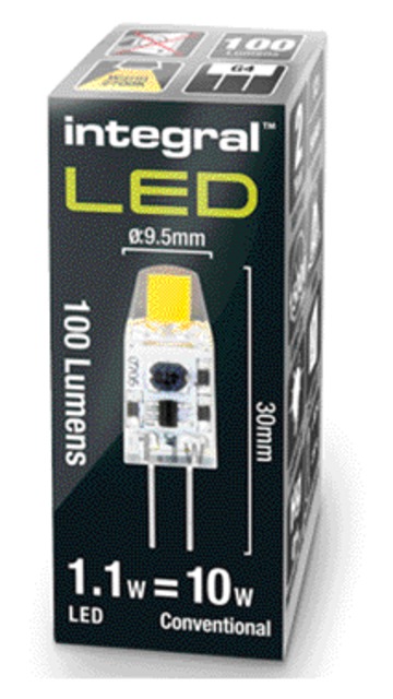 Lampe LED Integral GU4 2700K blanc chaud 1,1W 100lumen