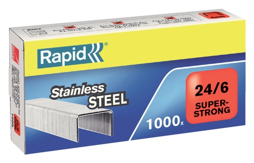 [306087] Nieten Rapid 24/6 RVS superstrong 1000 stuks