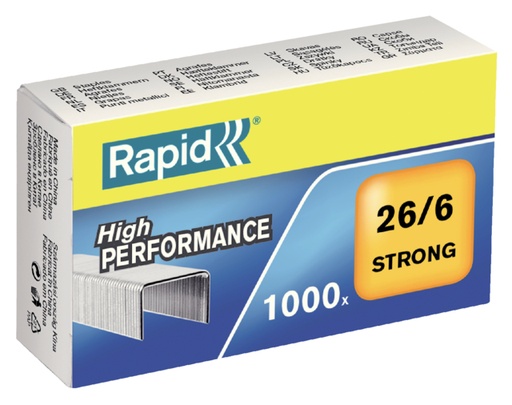 [306240] Agrafes Rapid 26/6 galvanisé strong 1000 pcs