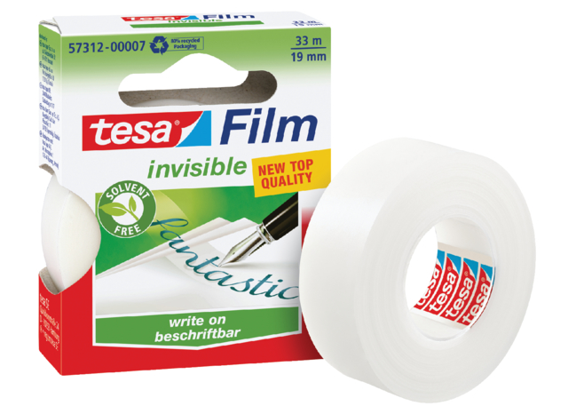 Ruban adhésif tesafilm® Invisible 33mx19mm transparant mat