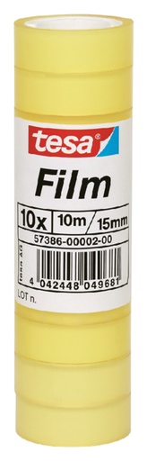 [800278] Plakband tesafilm® Standaard 10mx15mm krimp transparant 10 rollen