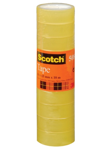 [800431] Plakband Scotch 508 15mmx10m transparant 10 rollen