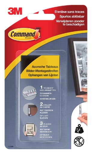 [836344] Bevestigingsstrip Command groot klik vast 7,2kg zwart