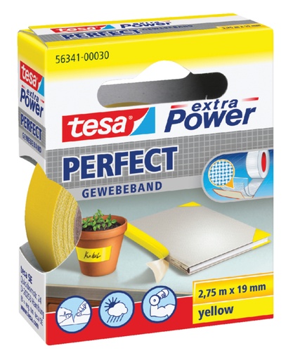 [805424] Textieltape tesa® extra Power Perfect 2.75mx19mm geel