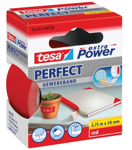 [805427] Textieltape tesa® extra Power Perfect 2.75mx38mm rood