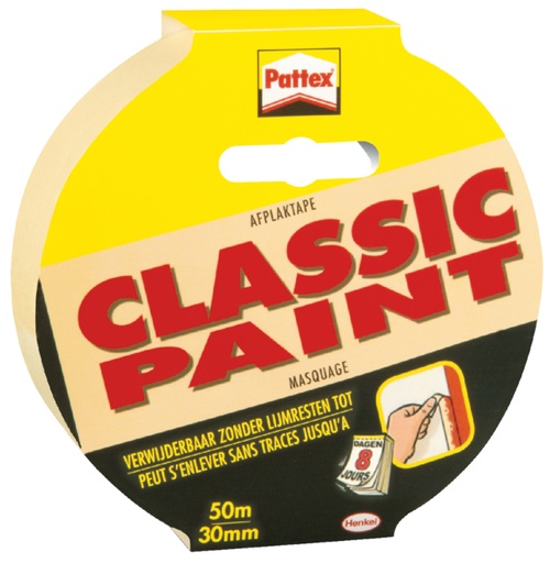 [870028] Afplaktape Pattex Classic 30mmx50m creme