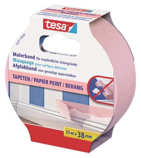 [870045] Afplaktape tesa®  Professional sensitive 25mx38mm roze