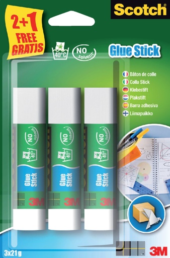 [961208] Lijmstift Scotch 21gr 2+1 gratis