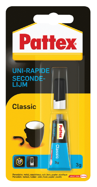 Colle seconde Pattex tube 3g blister