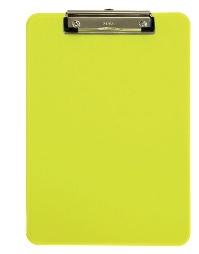 [316077] Porte-bloc MAUL A4 portrait transparent néon jaune