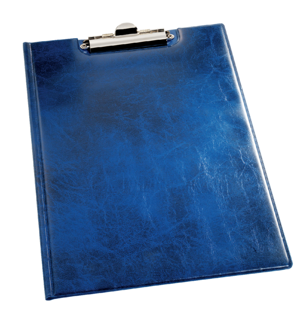 Porte-bloc à pince avec rabat Durable 2355 + pochette bleu