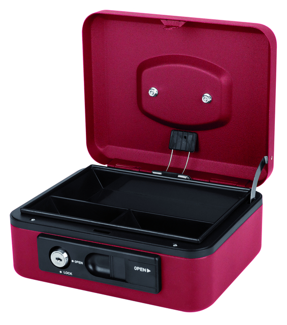 Coffret caisse Pavo Deluxe 200x160x90mm rouge