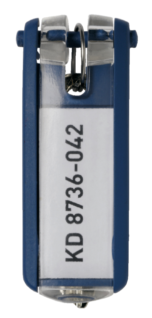 Porte-clés Durable 1957 avec anneau 6 pièces bleu
