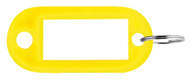 Porte-clés Pavo en plastique jaune