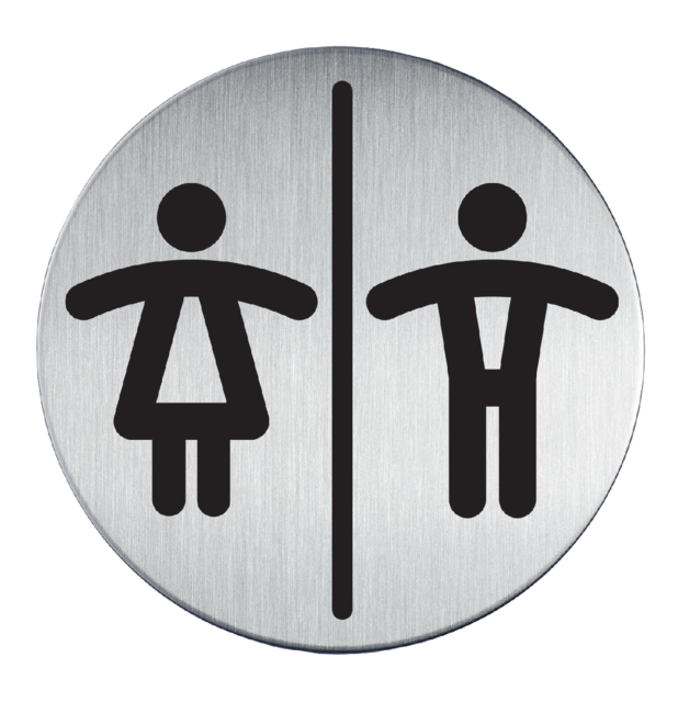 Pictogramme Durable 4920 toilettes femmes/hommes rond 83mm