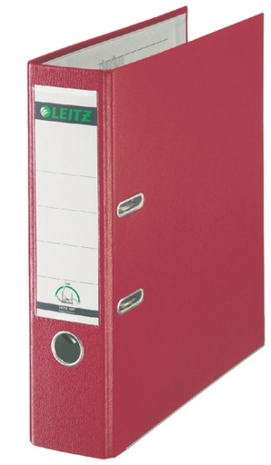 [502162] Classeur à levier Leitz 1010 180° A4 80mm PP rouge