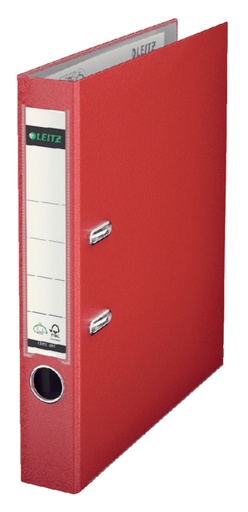 [502182] Classeur à levier Leitz 1015 180° A4 52mm PP rouge