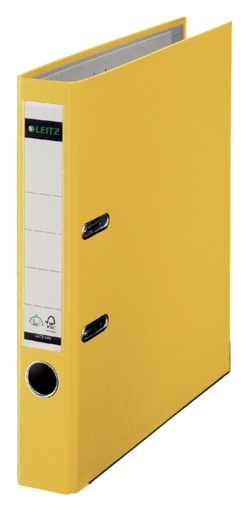 [502185] Classeur à levier Leitz 1015 180° A4 52mm PP jaune