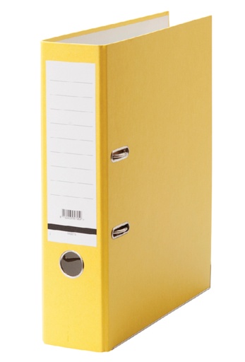 [502275] Classeur à levier Qbasic A4 80mm carton jaune