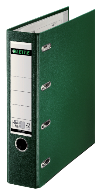Classeur Leitz A4 80mm PP bancaire 2 mécanismes vert