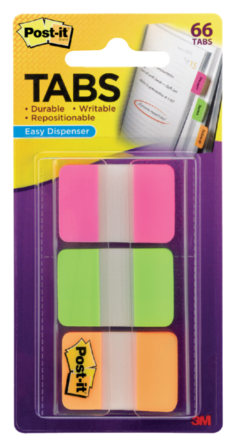 Marque-pages 3M Post-it 686 25x38mm strong assorti