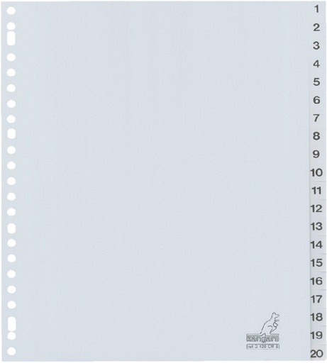 [271368] Tabbladen Kangaro 23-gaats G420CM-B 1-20 genummerd breed PP