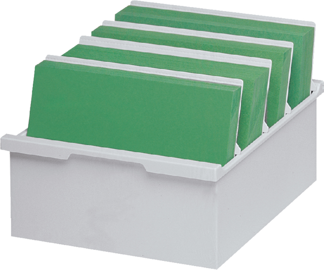 Boîte à fiches Exacompta A4 bac plastique gris