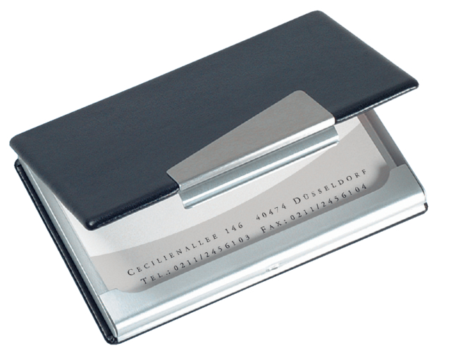 Porte-cartes de visite Sigel VZ131 20cartes aluminium/cuir