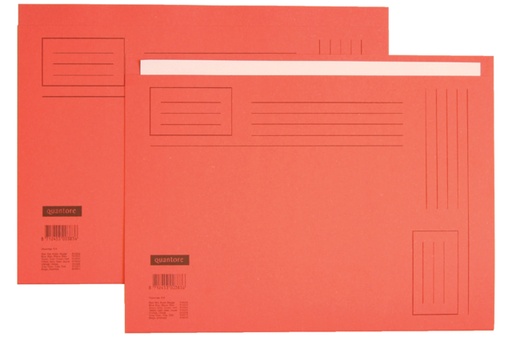 [510022] Vouwmap Quantore Folio ongelijke zijde 250gr rood