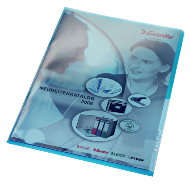 Pochette coin Leitz Premium Copy safe A4 PVC 0,15mm bleu