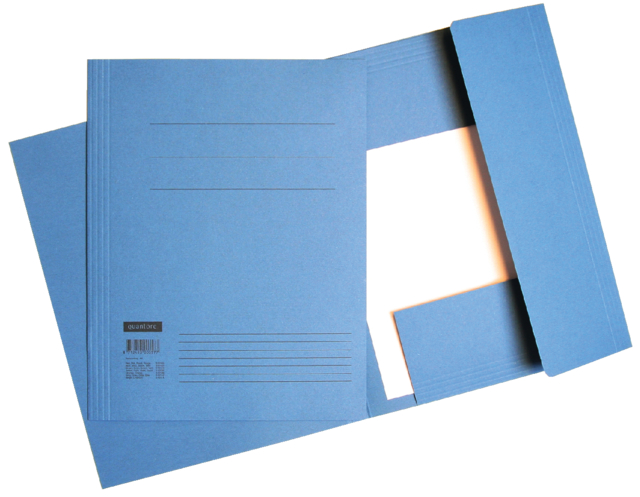Chemise à rabats Quantore folio 250g bleu
