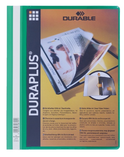 [512324] Snelhechtmap Durable Duraplus A4 groen