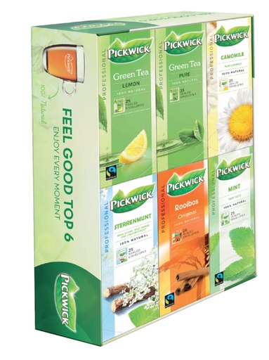 [890397] Thé Pickwick multipack original 6x25 sachets Feel Good