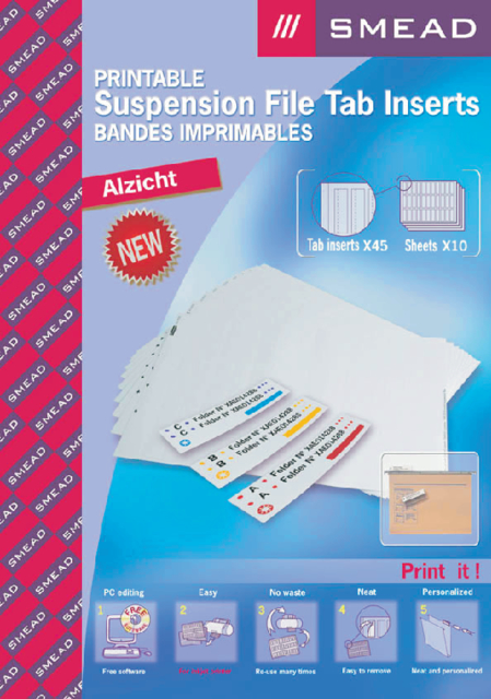Étiquette imprimable pour dossiers suspendus Alzicht AG51102