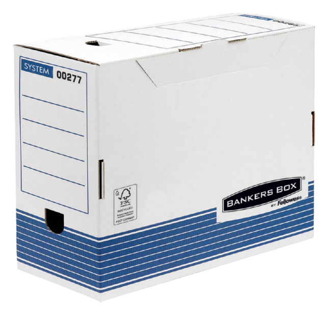 Boîte à archives Bankers Box System A4 150mm blanc-bleu