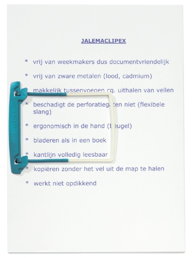 [531558] Mécanisme de reliure Djois JalemaClipex complet pétrole 100 pièces